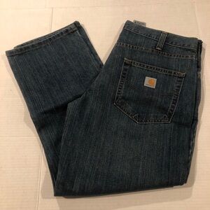 NWOT Carhartt Men’s 35X28 Relaxed Fit Holter Denim Blue Jeans 101483 980